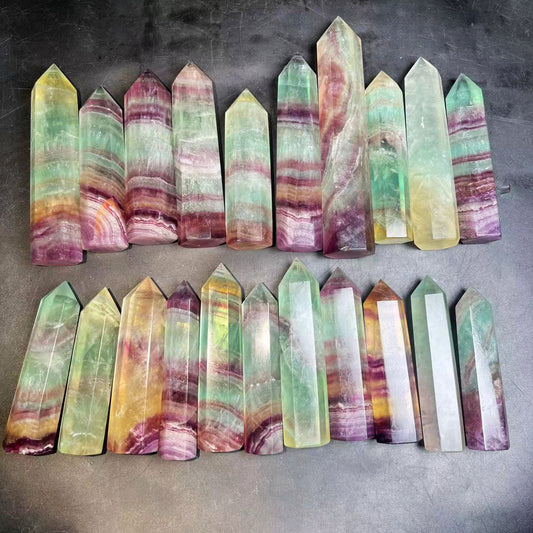 Rainbow Fluorite Points