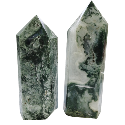 Big Size Moss Agate Geode Towers