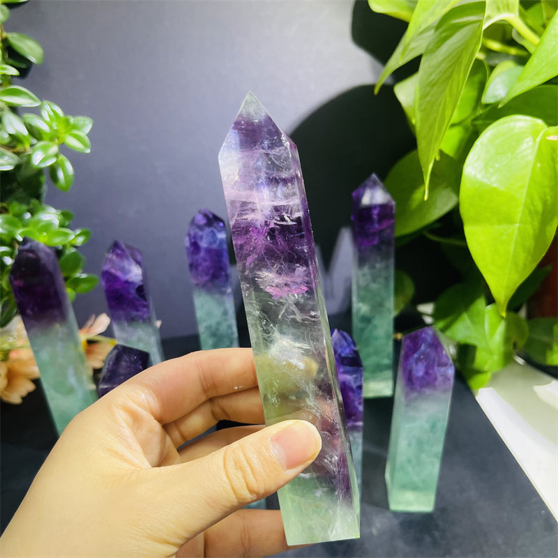 Purle and Green Fluorite Towers