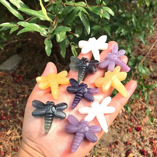 Mini Crystal Dragonfly Carvings