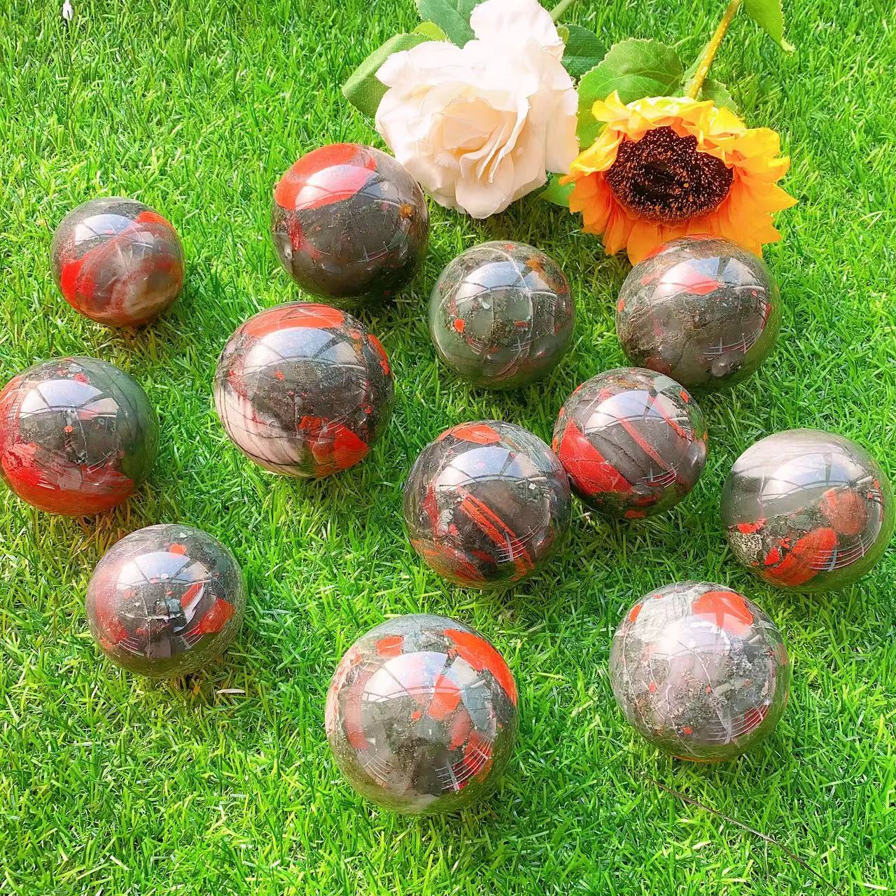 African Blood Stone Spheres