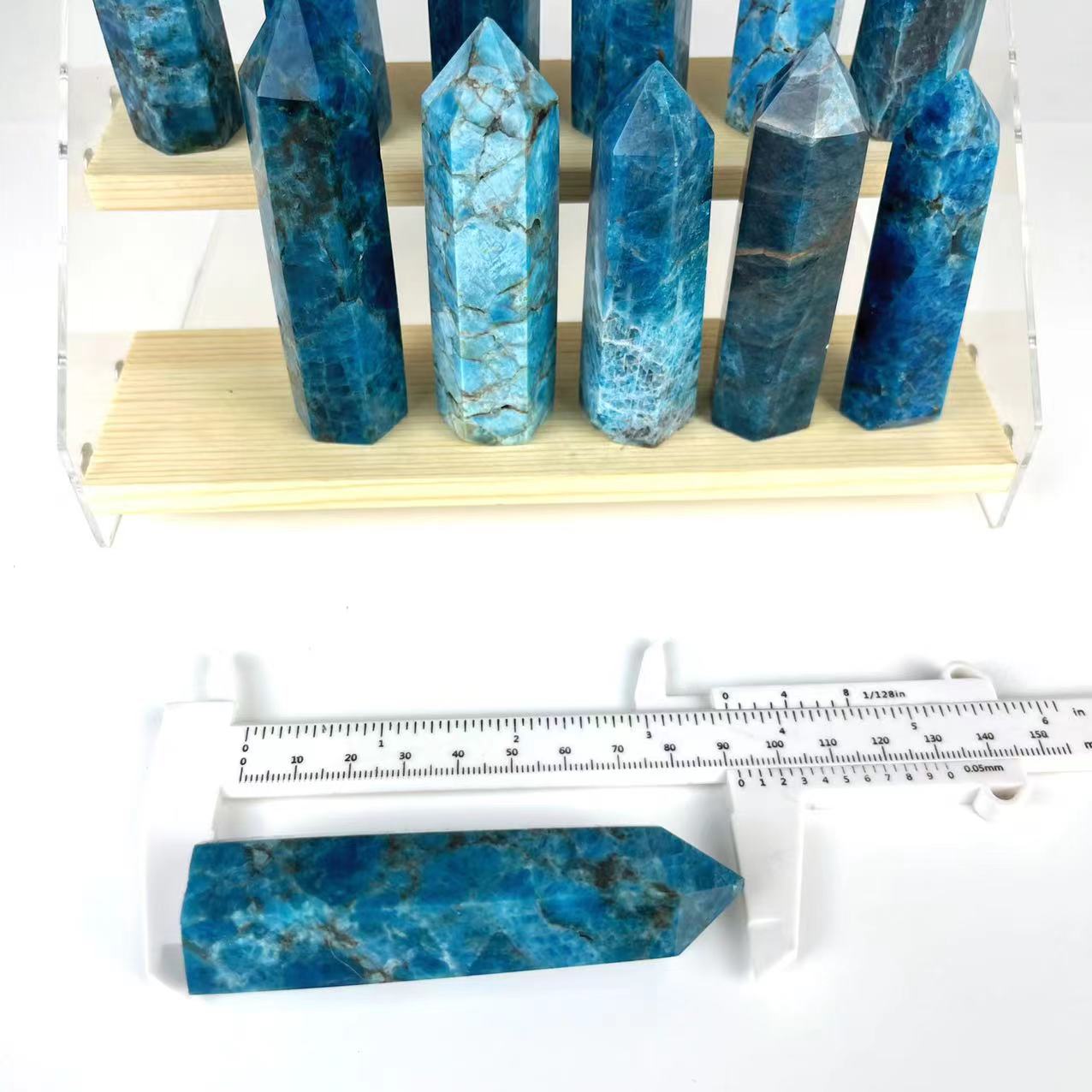 Blue Apatite Point Wands