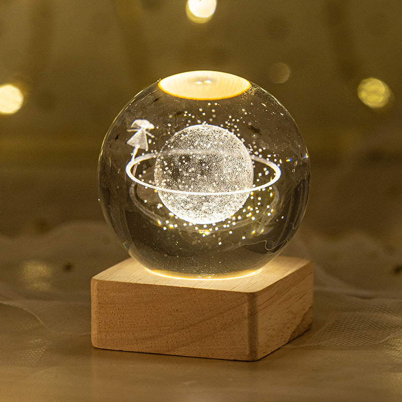 23 Styles of Clear Glass Laser Inner Carving LED Sphere Ornaments