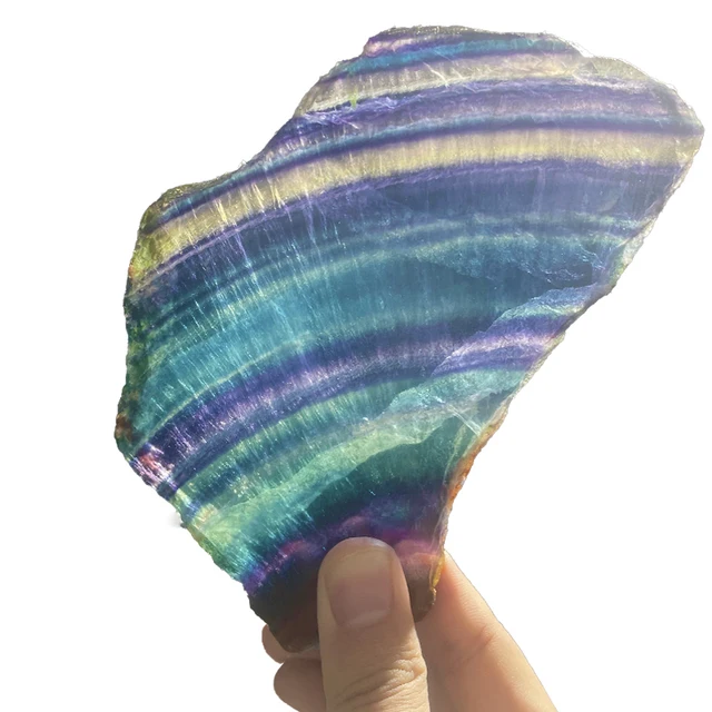 Rainbow Fluorite Slice