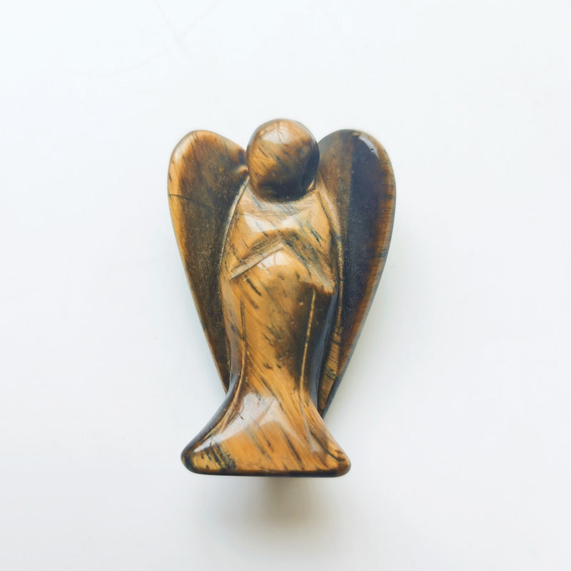 Tiger Eye Stone Angel 2 Inch