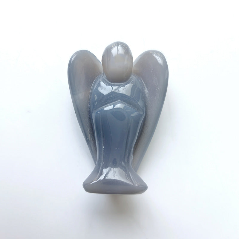 Gray Agate Angel 2 Inch