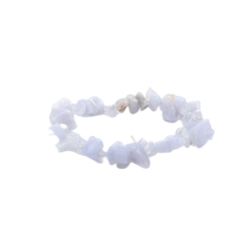 Light Blue Agate Chip Bracelets