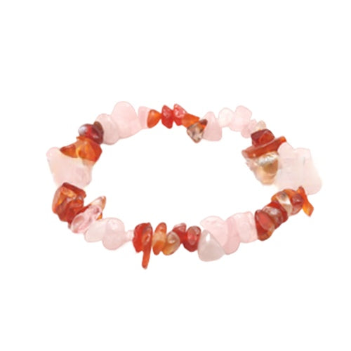 Rose Quartz + Carnelian Chip Bracelets