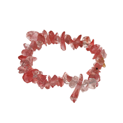 Watermelon Red Stone Chip Bracelets