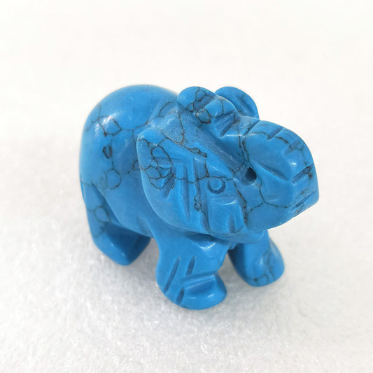 Blue Turquoise Elephant 1.5 Inch