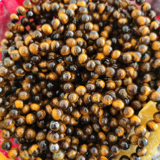 Yellow Tiger Eye Stone Bead Bracelets